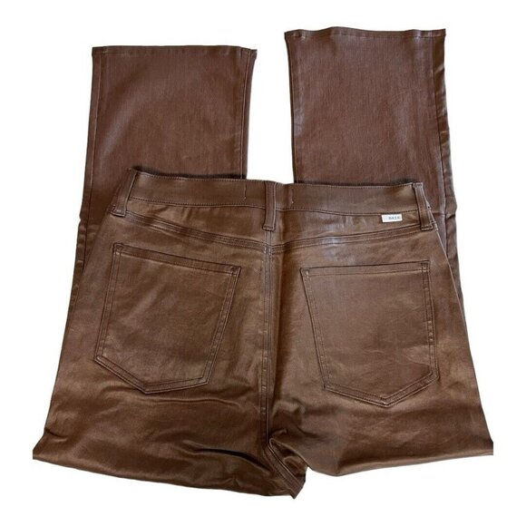 Daze Womens Sundaze Leather Look Pants~Size 32~Coated Espresso Jeans~NWT L13 15 - Picture 6 of 12